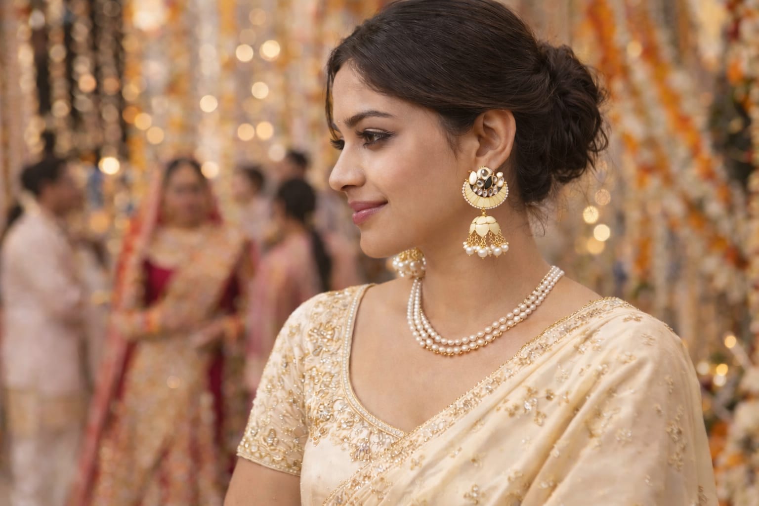 ivory meenakari kundan jhumka earrings handmade | pearl tassel designer earrings ivory meenakari kundan jhumka earrings handmade | pearl tassel designer earrings